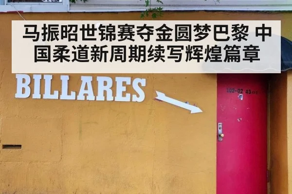 马振昭世锦赛夺金圆梦巴黎 中国柔道新周期续写辉煌篇章